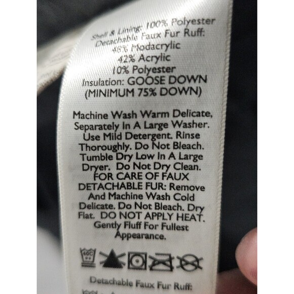 Eddie Bauer Coat Women Black Quilted Puffer Goose Down 550 Fill zip Size Med - Picture 12 of 15